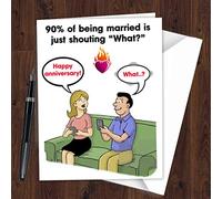 Rude Funny Happy Anniversary Card Girlfriend Boyfriend Husband Wife Humour L112