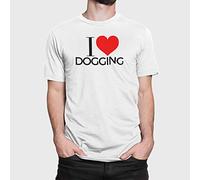 Rude Funny I Love Dogging - Birthday (Medium) White