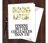 Rude Funny Leaving Card Good Luck New Job Goodbye Sorry to See You Leave L219