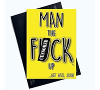 Rude Get Well Soon Cards Funny No Sympathy Banter Greeting Cards for Him Profanity Cards for Him for Boyfriend Husband Fiancé Fiancée LGBTQ LGBT Gifts Comedy PC797