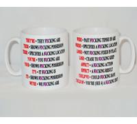 Rude Grammar Rules Ceramic Mug Great Funny Sweary F*cking Swearing Expletive Gift