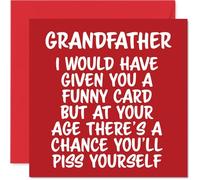 Rude Grandfather Birthday Card, P*ss Yourself