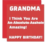 Rude Grandma Birthday Card, Absolute A**hole