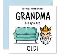 Rude Grandma Birthday Card - Sofa King Old - Funny Happy Birthday Card for Grandma from Grandson Granddaughter, 145mm Joke Humour Bday Greeting Cards