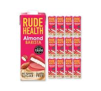 Rude Health 12 x 1 Litre Almond Barista Drink, Dairy Free, 100% Natural Drink, No Added Sugar, Healthy & Vegan Milk, Lactose Free Milk, No Additives, Gluten Free, Recyclable Packaging