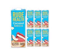 Rude Health 6 x 1 Litre Coconut Barista Drink, Dairy Free, 100% Natural Drink, No Added Sugar, Healthy & Vegan Milk, Lactose Free Milk, No Additives, Gluten Free, Recyclable Packaging