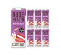 Rude Health 6 x 1 Litre Organic Brown Rice Dairy-Alt Milk, 100% Natural Organic Drink, Lactose Free, Dairy Free & Gluten-Free, Unsweetened, Award-Winning, Healthy & Vegan, 100% Recyclable Packaging
