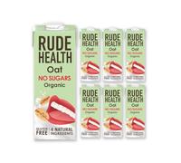 Rude Health 6 x 1 Litre Organic No Sugars Oat Drink, Milk Alternative