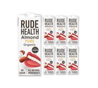 Rude Health 6 x 1 Litre Organic Pure Almond Dairy-Alt Milk, 100% Natural Organic Drink, Lactose Free, Dairy Free & Gluten-Free, Unsweetened, Award-Winning, Healthy & Vegan, 100% Recyclable Pack
