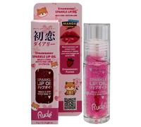 RUDE - Hydrating Lip Oil | Strawberry Shade with Sparkling Shimmer | Lightweight, Non-Sticky Formula | Manga-Inspired | Precise Applicator for Even Application