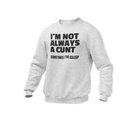 Rude Jumper Im Not Always A Cunt Sometimes Im Asleep (UK, Alpha, XL, Regular, Regular, Grey)
