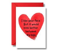Rude Love Card For Partner Cheeky Romantic Message Anniversary Valentine's Day - Like Your Face A116