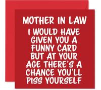 Rude Mother in Law Birthday Card, P*ss Yourself