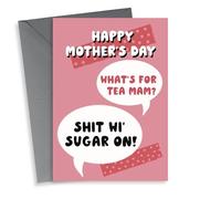Rude Mothers Day Card - Mum - What's For Tea Mam?
