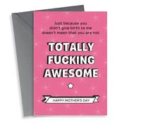 Rude Mothers Day Card - Step Mum - Totally Fucking Awesome