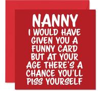 Rude Nanny Birthday Card, P*ss Yourself