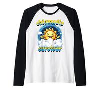Rude Novelty Chlamydia Survivor Funny STD Joke Sun Cartoon Raglan Baseball Tee