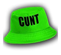 Rude Novelty - Saint Patrick's Day Neon Green Bucket Hat - Swear Word Theme