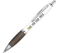 Rude Pen - Funny Ballpoint Pen “F You Very Much” - Cheeky Office Desk Accessory, Sarcastic Banter Stationery with Black Ink