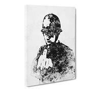 Rude Policeman Canvas Print | Gallery Wrapped 30mm Frame Wall Art | 20x14 inches | Ready to Hang | Abstract Picture | Living Room Bedroom Lounge Office