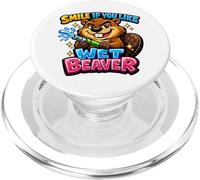 Rude Smile If You Like Wet Beaver Funny Humour PopSockets PopGrip for MagSafe