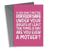 Rude Typography Mothers Day Card - Mum - For Fuck Sake