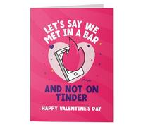 Rude Valentine's Card - Funny Offensive Valentine Card for Him Her - Tinder Valentine's Day Card for Boyfriend, Girlfriend, Partner, Spouse