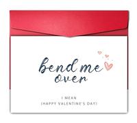 Rude Valentines Day Card for Men Him, Humorous Valentines Card Gifts for Husband Boyfriend, Raunchy Valentines Card from Wife Girlfriend, Bend Me Over Card