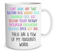 Rude Words Funny Mug Birthday Gift Rude Swearing Coffee Mugs Secret Santa Birthday Christmas Present Girlfriend Wife Adult Humour WSDMUG1325