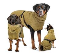 Rudelkönig Dog Drying Coat - Cosy Dog Towelling Drying Coat made of 100% Cotton - Absorbent Dog Dressing Gown for All Dog Sizes