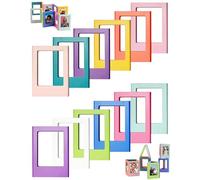 Rudfovn 12 Pcs Mini Photo Frames, 3 Inch Colorful Magnetic Picture Frame for Fridge, Desktop, DIY
