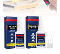 Rudfovn 2 Pcs Plastic Glue, 30g All Purpose Instant Strong Glues with Anti Clog Cap for Model, Plastic, Glass, Wood