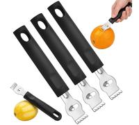 Rudfovn 3 Pcs Lemon Grater Tool, Multifunctional Lemon Zester, Stainless Steel Orange Peeler for Home, Bar, Hotel