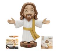 Rudfovn 4in*4in Jesus Figures, Jesus Loves You Religious Tiny Toy, Religious Party Favors for Baptism Activities