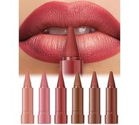 Rudfovn 6Pcs Lip Liner and Lipstick Set, Waterproof Lasting Gradient Lipliner Matte Lipstick Combo for Women