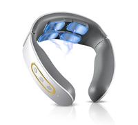 Rudfovn Heated Neck Massager with 6 Modes & 9 Intensity, Rechargeable 4 Head EMS Pulse Neck Massager for Neck Pain Relief