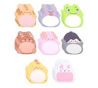 Rudfovn Mini Post It Notes, 24 Books Cute Animal Sticky Notes Set, Funny Cartoon Reminder Pads Stationery for School, Party, Kitchen