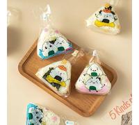 RUDFUZ 100 Pcs New Lovely Cartoon Disposable Japenese Triangle Rice Ball Packaging Bag Sushi Bag Sushi Making Mold Bento Accessories