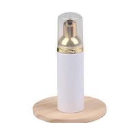 RUDFUZ 1Pc 30/50/60ML White Gold Plastic Foamer Pump Bottle Refillable Empty Face Lashes Cleanser Foaming Cosmetic Soap Dispenser Foam Bottle Pump Container