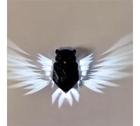 RUDFUZ 3D Animals LED Wall Light Magical Owl Resin Night Light 3D Printed Night Owl Wall Decoration Wall Light Battery Operated Bedroom Living Room Stairway Hallway Kitchen Pub Cafe(Without Battery )