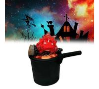 RUDFUZ Calcifer Night Light Lamp - Cute Desktop Flame Resin Statue with Flickering Flame - Light up Your Room for Halloween, Camping Decoration - Gift for Family