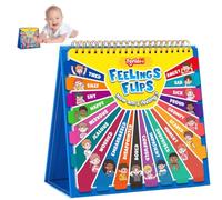 RUDFUZ Feelings Flip Book Feelings and Emotions Book for Kids Social Mood Flipbook for Classroom Preschool Kindergarten to Identify 20 Different Emotions