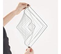 RUDFUZ Square Wave The Mesmerizing Kinetic Wind Spinner Square Wave and Magnetic Stand Sensory Tool EDC Math Autism ADHD Toys for Stress and Anxiety Relief for Kids Adults