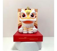 RUDFUZ Wake Lion Ornament 2024 New Year Mascot Bobblehead Figure Chinese Style Lucky Dancing Lion Model Mascot Nodding Lion Ornament Desktop Sculpture for Housewarming Home Car Decoration