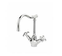 Rudge & Co Rudge and Co Canterbury Deck Mounted V Body Kitchen Tap With Optional Handles & Finishes Finish: Chrome, Tap Head Style: Cross Head