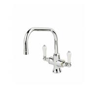 Rudge & Co Rudge and Co Pevensey Deck Mounted Cross Body Kitchen Tap With Optional Handles & Finishes Finish: Chrome, Tap Head Style: Cross He