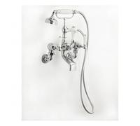 Rudge & Co Rudge and Co Pevensey Wall Mounted Bath Shower Mixer Tap With Optional Handles & 9 Different Finishes - PS1820W Finish: Weathered C