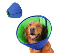 RUDHSJNJK Soft Dog Cone Collar Adjustable Comfy Cones for Large/Medium/Small Dogs to Stop Licking After Surgery,Blue,S