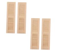 Rudiaoa 1/12 Doll House Miniature Blinds Realistic Wood Shutters for Small Window Easy Installation Scene Display