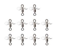 Rudiaoa 10Pcs Plug Casting Fly Propeller Spinnerbait Topwater Fishing Lures Stainless Spinnerbait Props Fishing